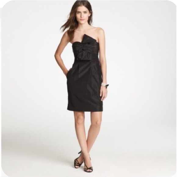 J.Crew Collection Bow Front Silk Taffeta Midi Dress - Picture 1 of 9